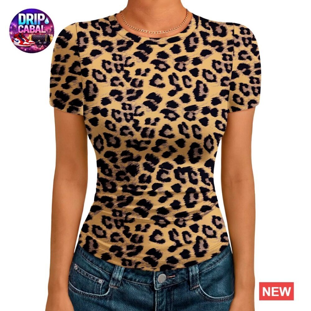 Crop Top T-Shirt Short Sleeve Crew Neck Workout Gym Y2K Summer Tee